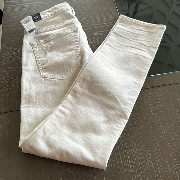 NWT! Abercrombie & Fitch Athletic Skinny Stretch White Distressed Jeans Sz 29x32 - Picture 4 of 14
